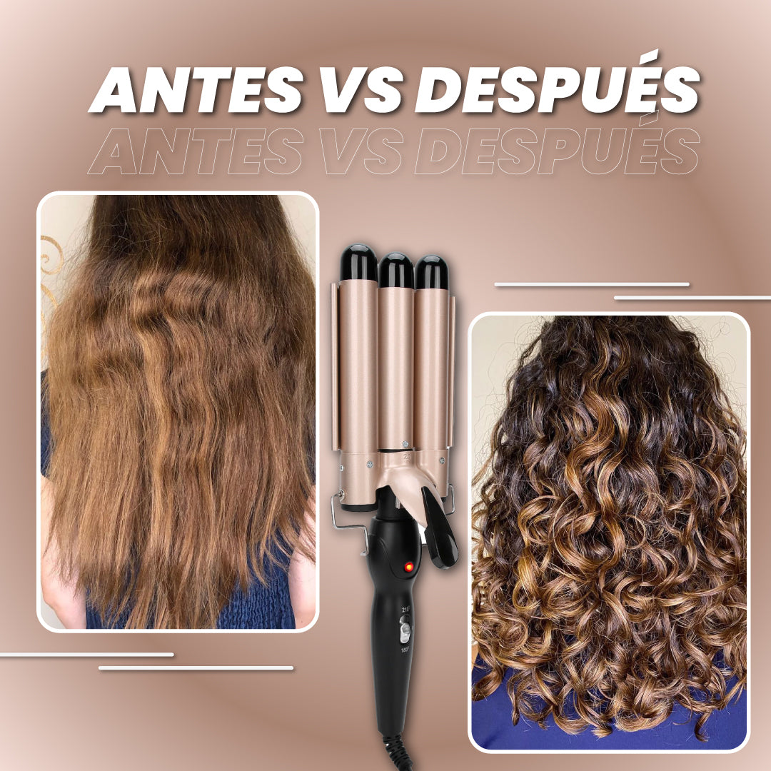 Rizador profesional para ondas perfectas - TripleCurl™