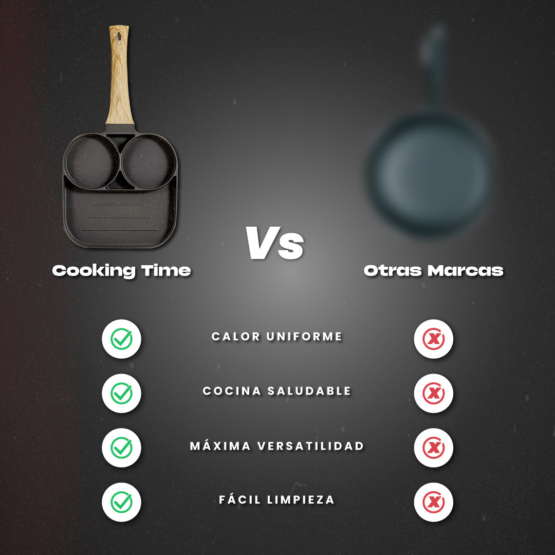 Sartén antiadherente 3 en 1 - Cooking Time™