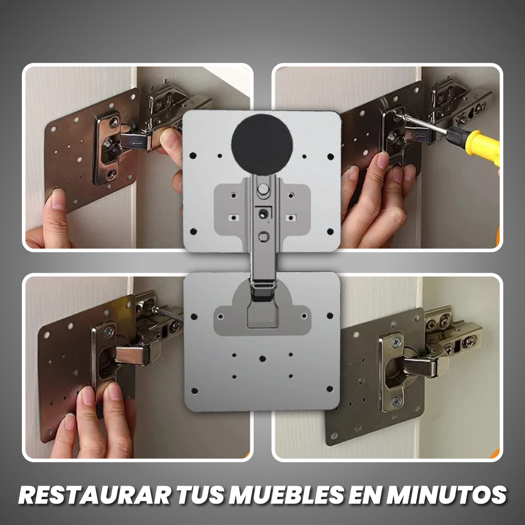 Pack de 2 bisagras para arreglar puertas - Kit Door™