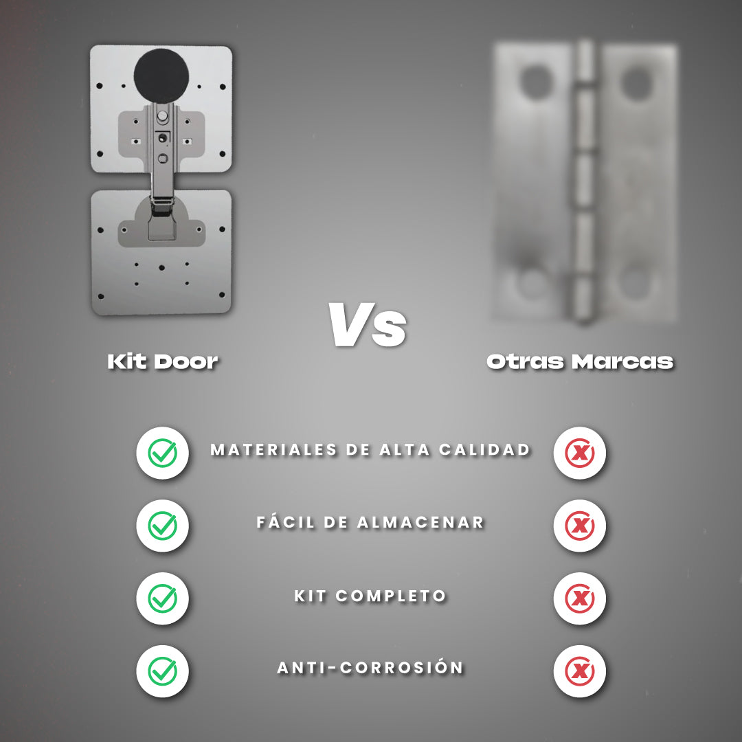 Pack de 2 bisagras para arreglar puertas - Kit Door™