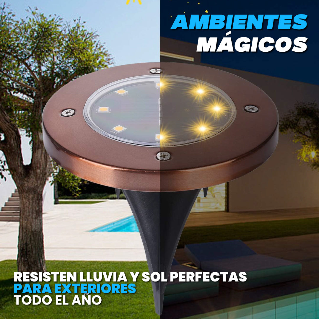 Set de 4 Lámparas solares de jardín decorativas - Sun Beam™