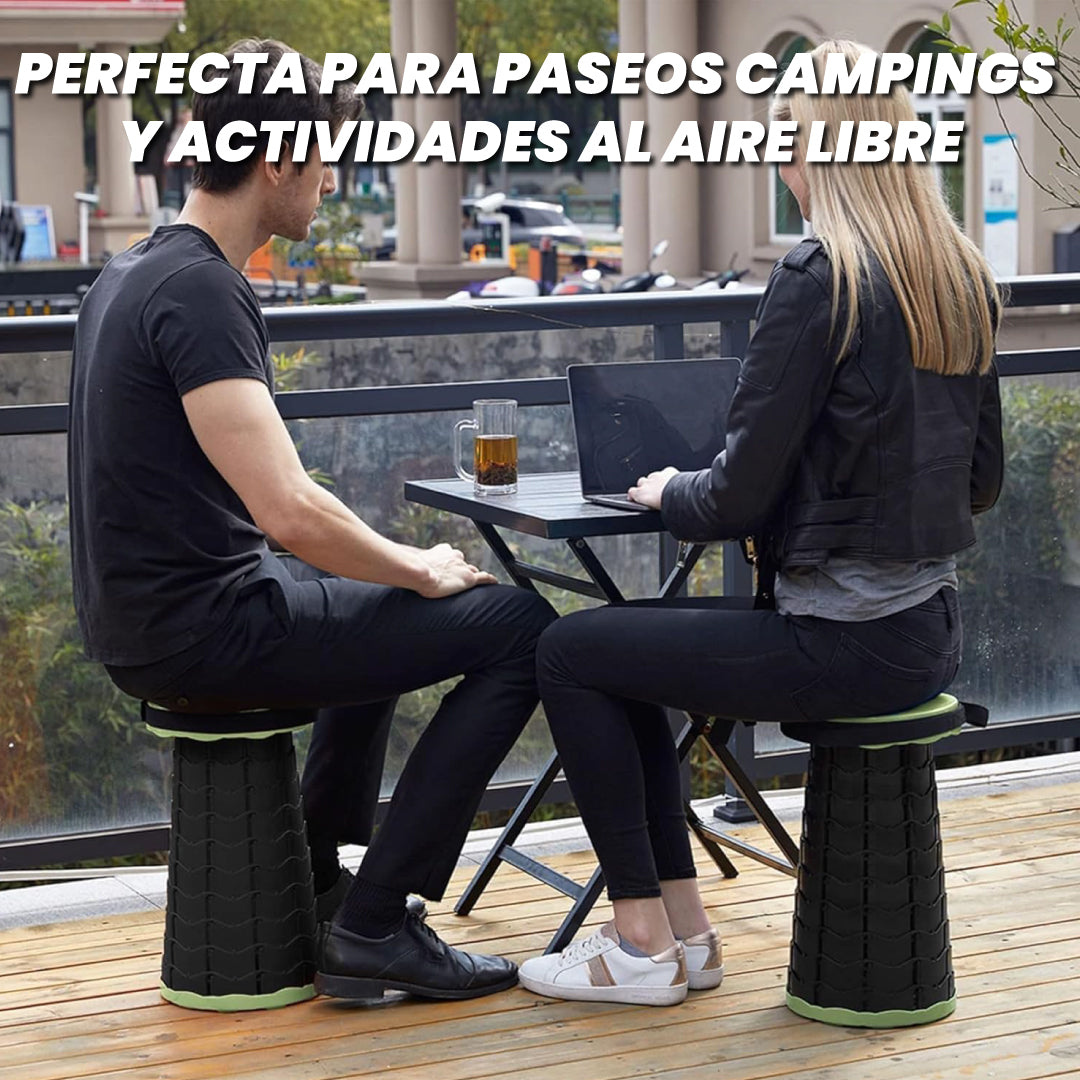 Silla retráctil plegable multifuncional - Flexi Stool™
