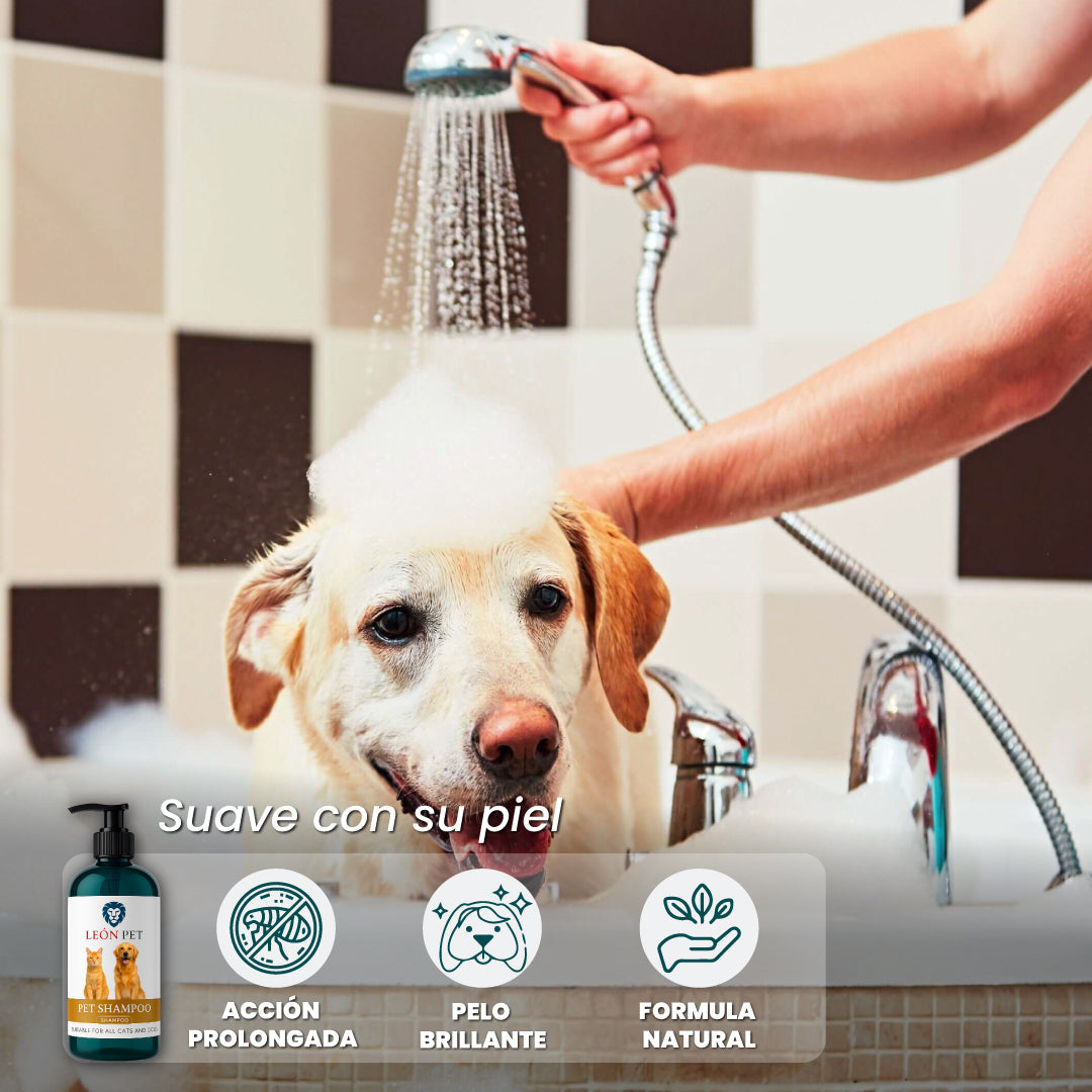 Shampoo antipulgas para perros y gatos + Cepillo gratis - Fresh Pet™