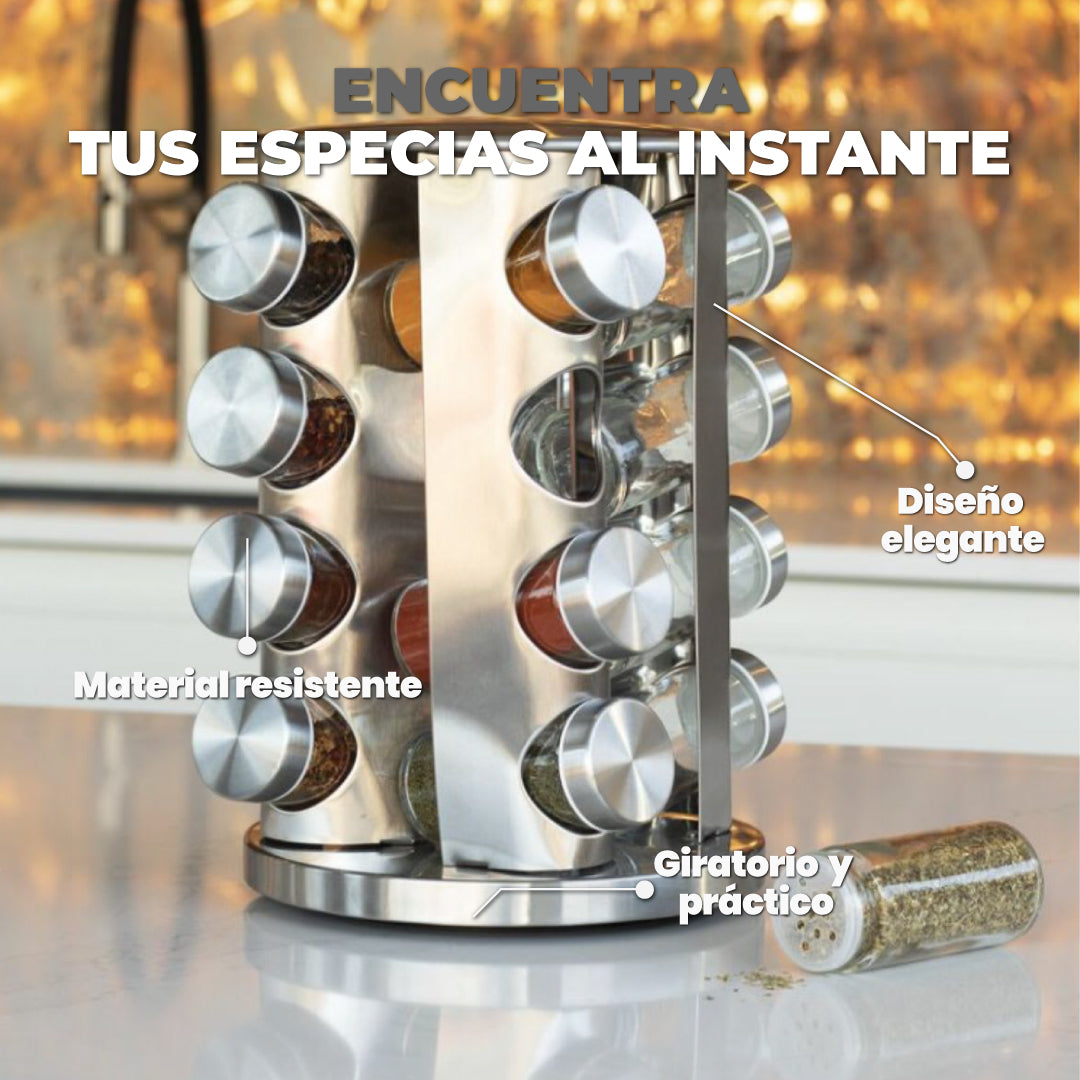 Especiero giratorio en acero - Spice Tower™
