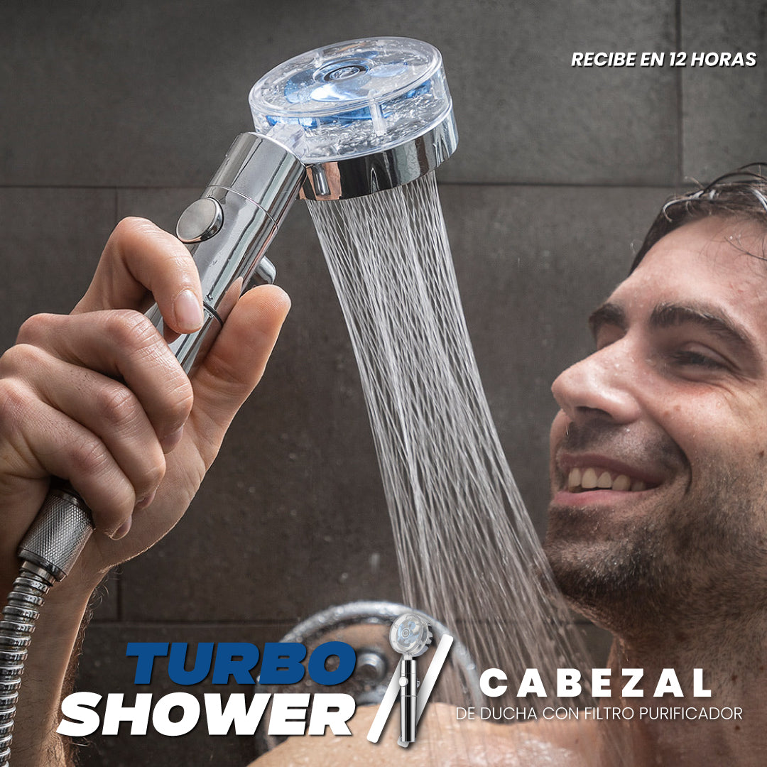 Cabezal de ducha con filtro purificador- Turbo Shower™