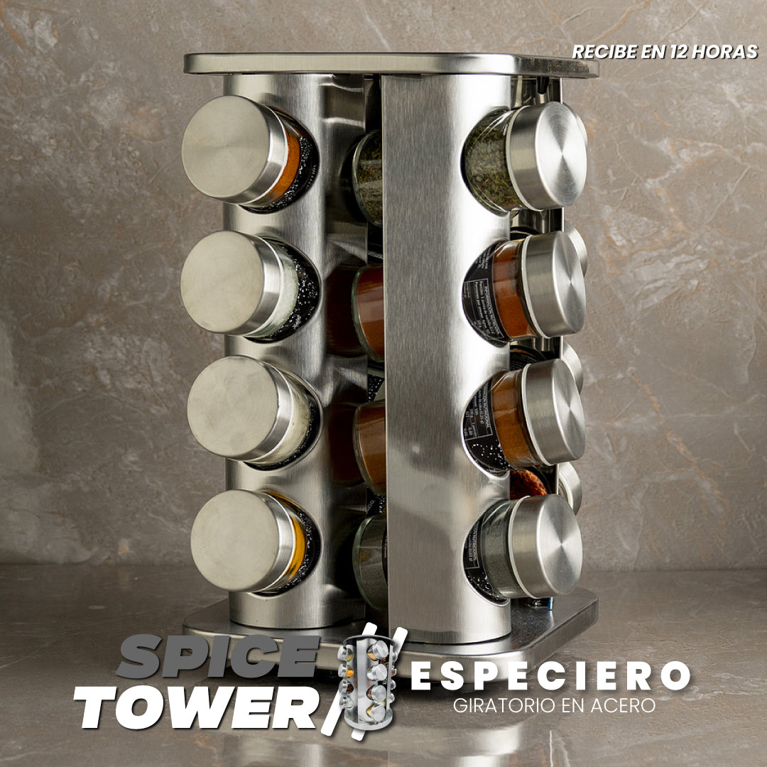 Especiero giratorio en acero - Spice Tower™