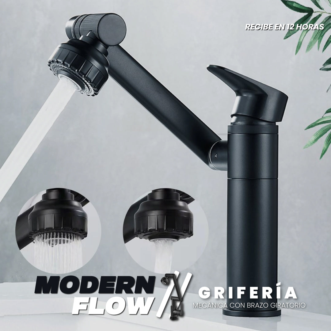 Grifería mecánica con brazo giratorio - ModernFlow™