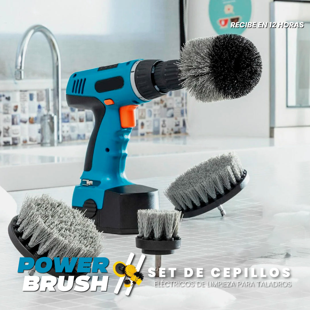 Set de 4 cepillos eléctricos de limpieza para taladros- Power Brush™