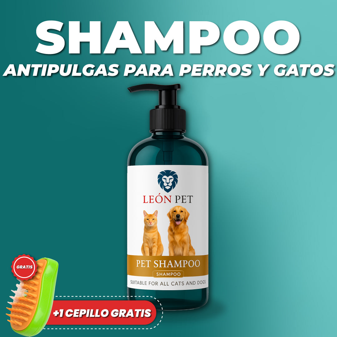 Shampoo antipulgas para perros y gatos + Cepillo gratis - Fresh Pet™