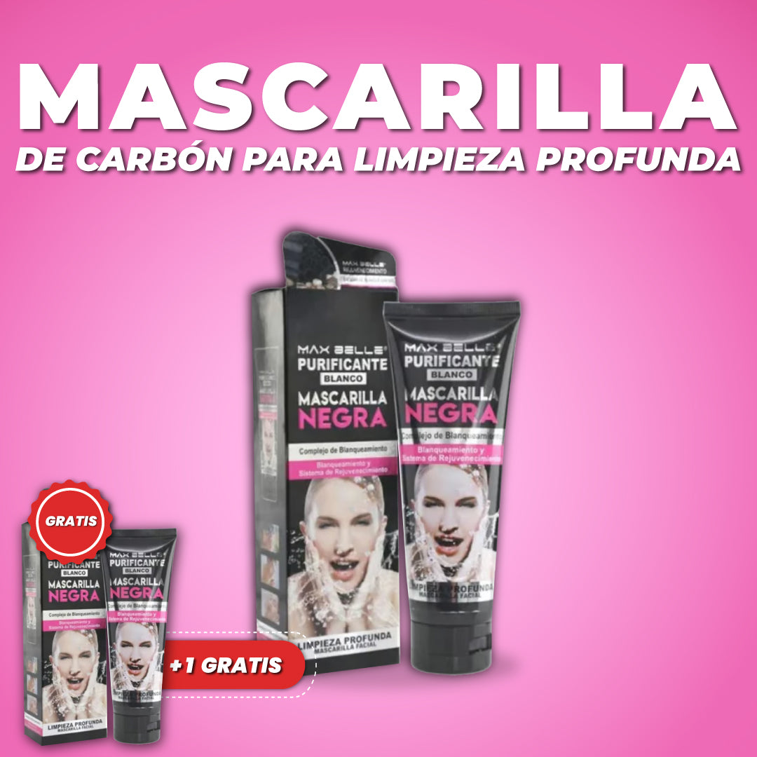 Mascarilla de carbón para limpieza profunda + 1 GRATIS - Pure Black™