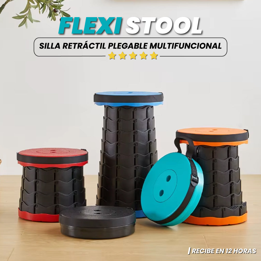 Silla retráctil plegable multifuncional - Flexi Stool™