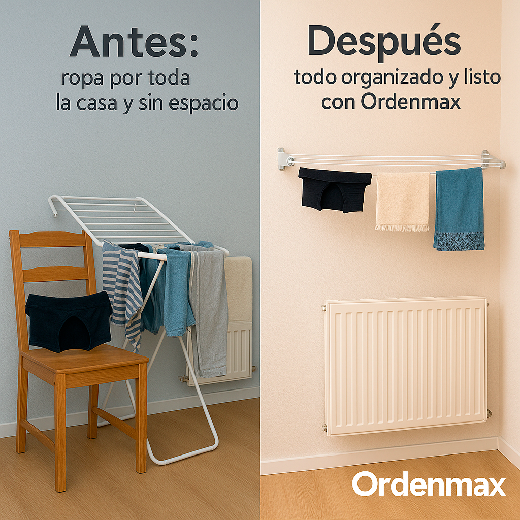 Colgador de ropa de 2 metros de largo - Ordenmax™