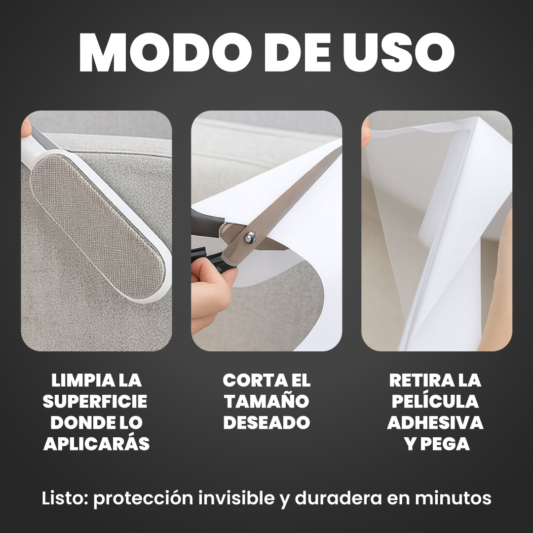 10 Protectores de sillones transparentes para rasguños - Cat Scratch™