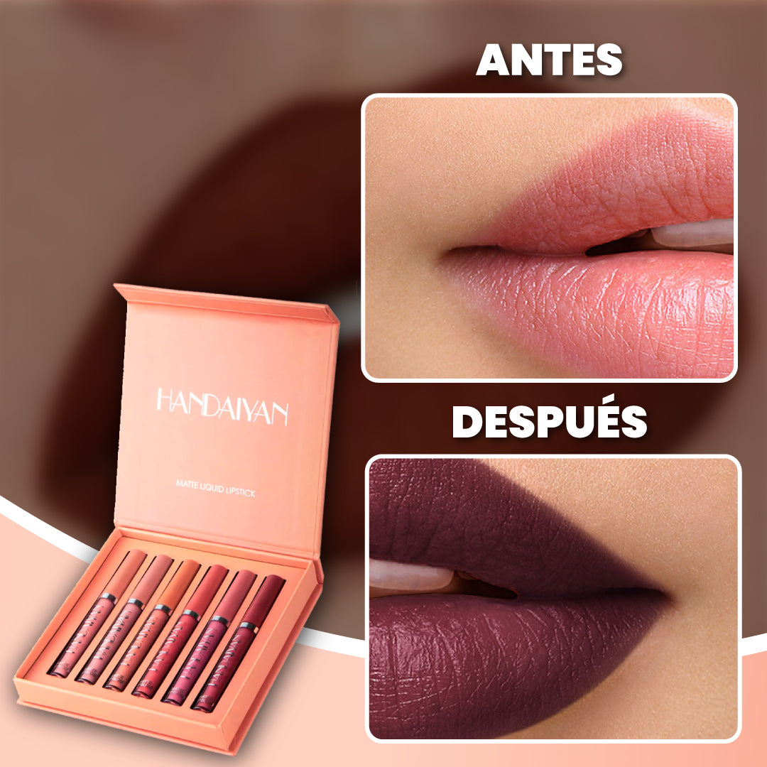 6 labiales mate de larga duración - Handaiyan™