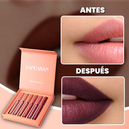 6 labiales mate de larga duración - Handaiyan™