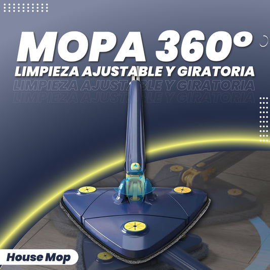 Mopa 360° de limpieza ajustable y giratoria - House Mop™