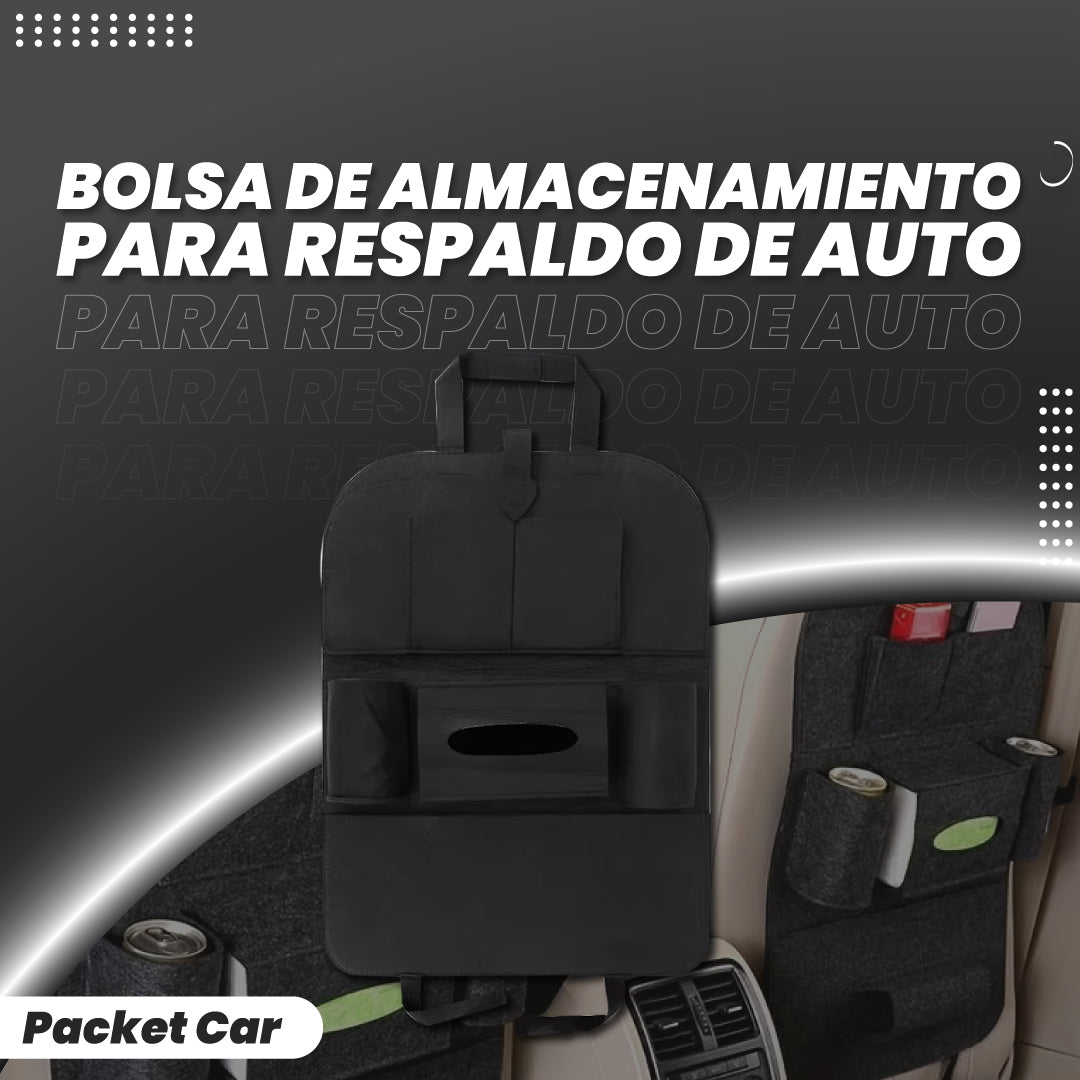 Bolsa de almacenamiento para respaldo de auto - Packet Car™