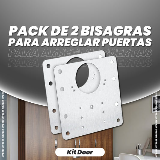 Pack de 2 bisagras para arreglar puertas - Kit Door™