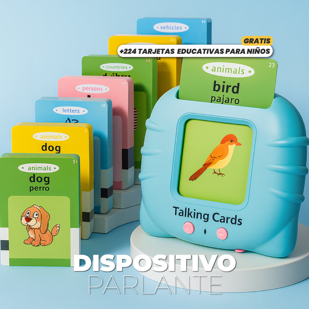 Dispositivo parlante + 224 Tarjetas GRATIS educativas para niños - Talking Cards™