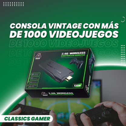 Consola vintage con más de 1000 videojuegos - Classics Gamer™