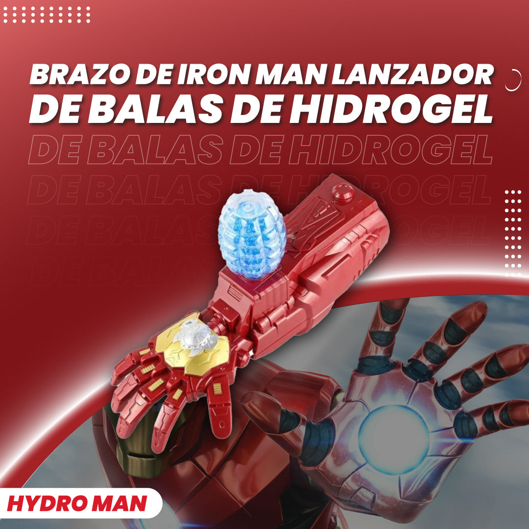 Brazo de Iron Man lanzador de balas de hidrogel - Hydro Man™