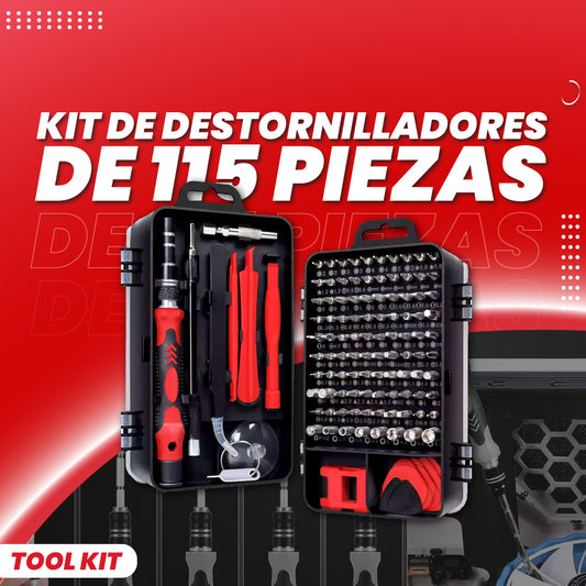 Kit de destornilladores de 115 piezas - Tool Kit™