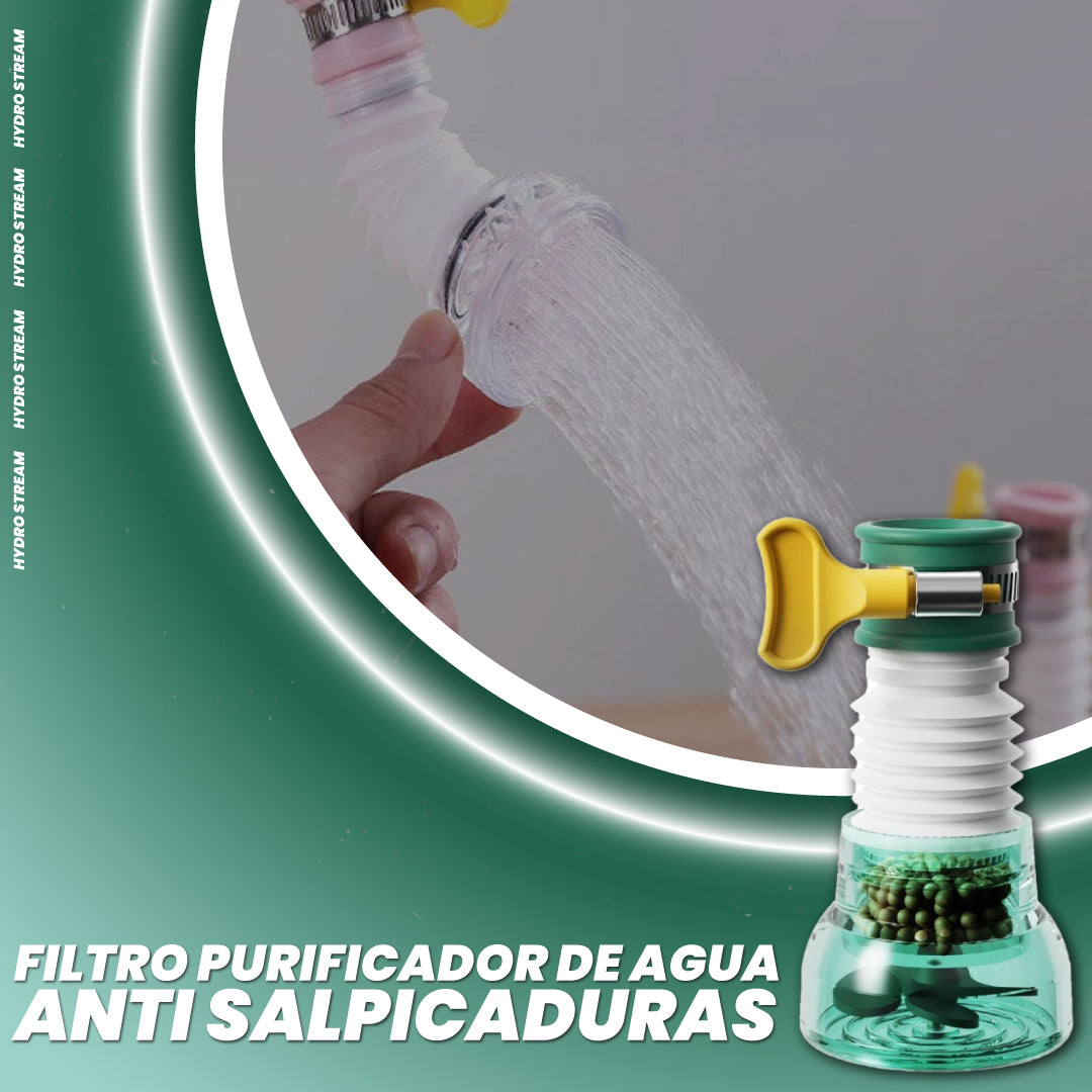 Filtro purificador de agua anti salpicaduras - Hydro Stream™