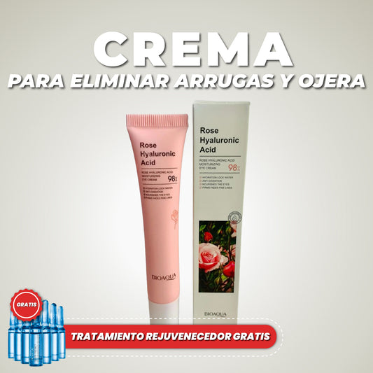 Crema para eliminar arrugas y ojeras + Tratamiento rejuvenecedor GRATIS - Rose Eyes™