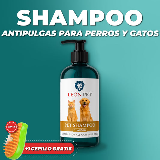 Shampoo antipulgas para perros y gatos + Cepillo gratis - Fresh Pet™