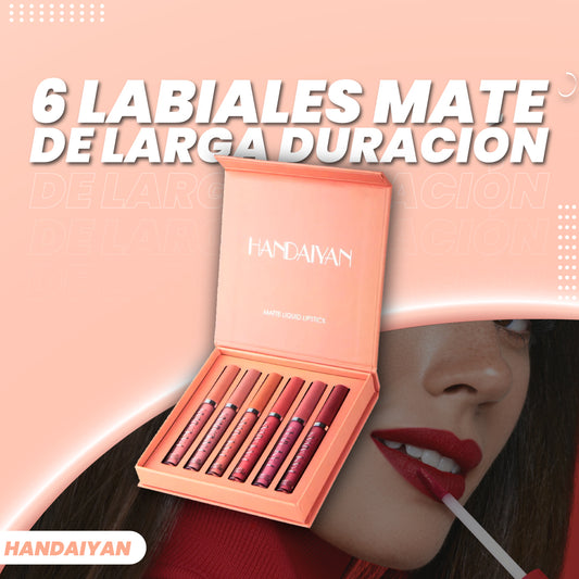 6 labiales mate de larga duración - Handaiyan™