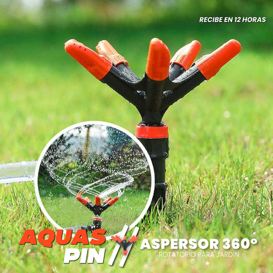 Aspersor 360° rotatorio para jardín - AquaSpin™