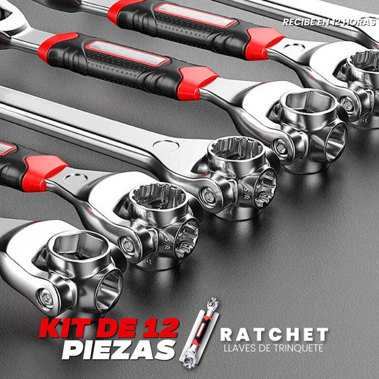 Kit de 12 piezas de llaves de trinquete - Ratchet™