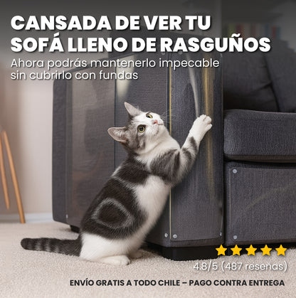 10 Protectores de sillones transparentes para rasguños - Cat Scratch™