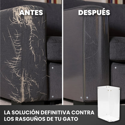 10 Protectores de sillones transparentes para rasguños - Cat Scratch™