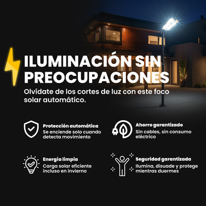 Foco con carga solar y sensor de movimiento - Holight™