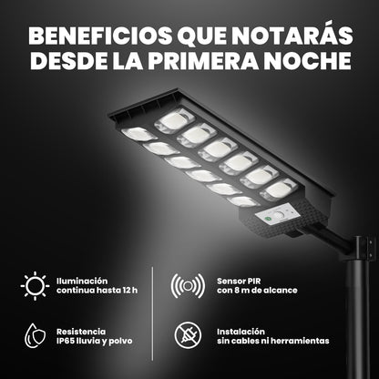Foco con carga solar y sensor de movimiento - Holight™