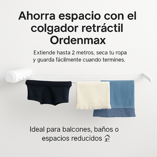 Colgador de ropa de 2 metros de largo - Ordenmax™